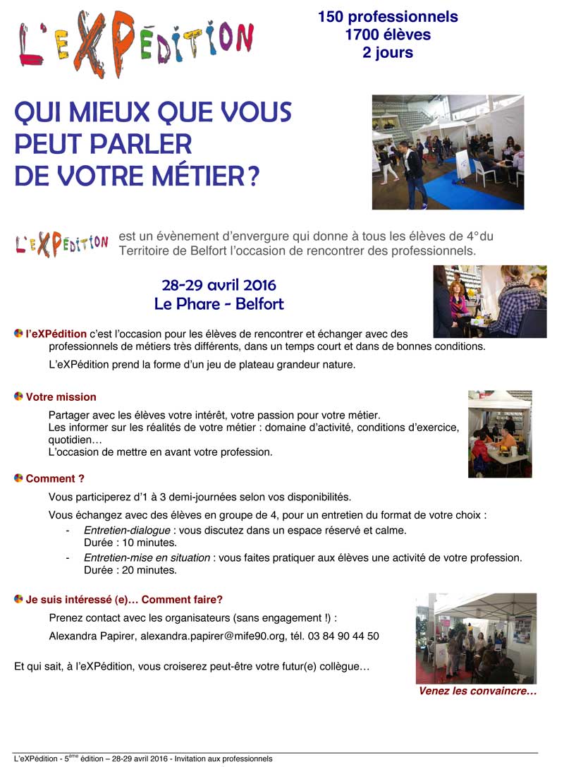 invitation aux professionnels