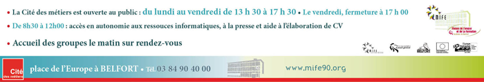 Coordonnées de la Cité des métiers
