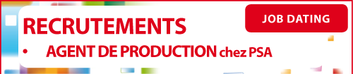 Recrutements agents de production chez PSA